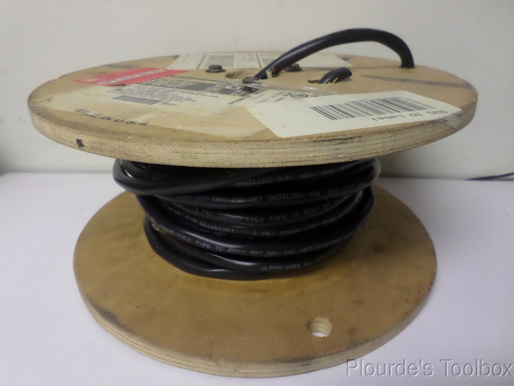 10ft New Alpha Wire Paired Cable, 12 AWG Shielded Stranded Copper, 5616B1201