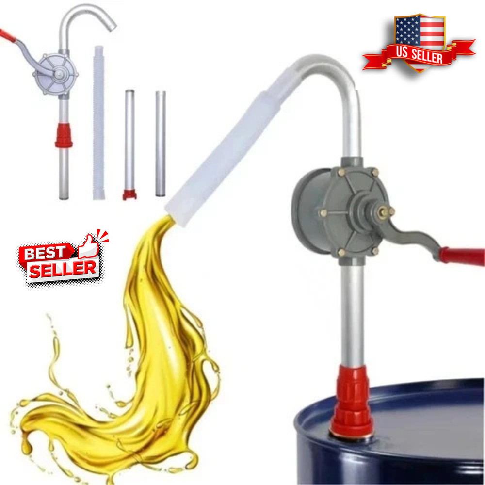 5 to 55 Gallon Drum Rotary Barrel Pump Hand Crank Diesel Fuel Oil Transfer Pump
