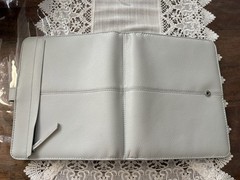 Classic Franklin Covey Anna Leather Binder Grey Color , Silver Rings Rare