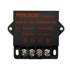 DC 12V/24V to DC 5V 5A 25W Converter Step Down Voltage Reducer Buck Converter