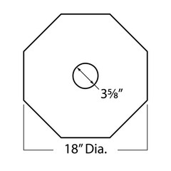 18 inch x 1-1/2 inch Leaf Polyurethane Ceiling Medallion Single Pack