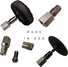 FLAPPER ADAPTER STAINLESS STEEL 5/8 UNC Thread with 1/4″ Collet Made in USA