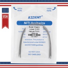 10pcs Dental Arch Wires Super Elastic Niti Orthodontic Nature Form Round AZDENT