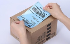 4″x 6″ Fanfold Blue Thermal Label Printer Paper, 500 Stickers