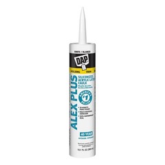 DAP Alex Plus White Acrylic Latex Silicone Caulk 10.1oz Interior Exterior
