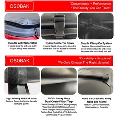 Soft Roll Up Tonneau Cover 6.5′ Bed 1975-1989 Dodge D100 Fleetside Vinyl