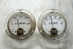 Hobart OEM Panel Meter Pair – 400A Ammeter & 50V Voltmeter Fits GPU-400, RC-301