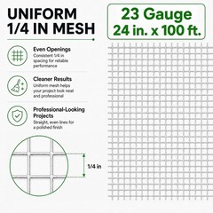 GoldPeak 1/4 inch Wire Mesh Hardware Cloth 24 in. x 100 ft. 23 Gauge | Hot-di…
