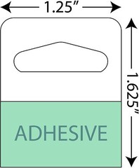 🌟1000 PREMIUM 🌟SLOT HOLE ADHESIVE HANG TABS – 1-1/4″ X 1-5/8″ – RETAIL TAGS