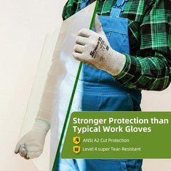 12 Pairs Cut Resistant Work Gloves Level 6 Abrasion Safety Grip General Use