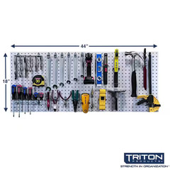 22 In. W X 18 In. H X 1/4 In. D Polypropylene Pegboards (2- Piece) White