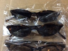 NEW ASSORTED BOX OF SUNGLASSES SUN GLASSES SET OF 10 GLASS COLORED SMALL LENS