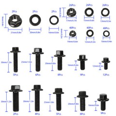 272Pcs Hex Bolts and Nuts Kit M6 M8 x1.25 M10-1.5Metric Bolt Assortment