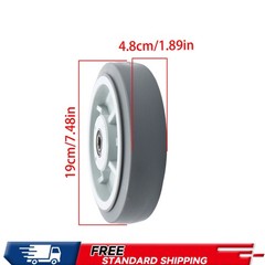 4 Pack 1/2″ Axle Hole 8″ Caster Wheels Polyurethane 900 Pounds Gray Replace
