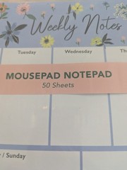 Plan in Bloom – Weekly Mousepad Notepad – 50 sheets – 11″ x 8″