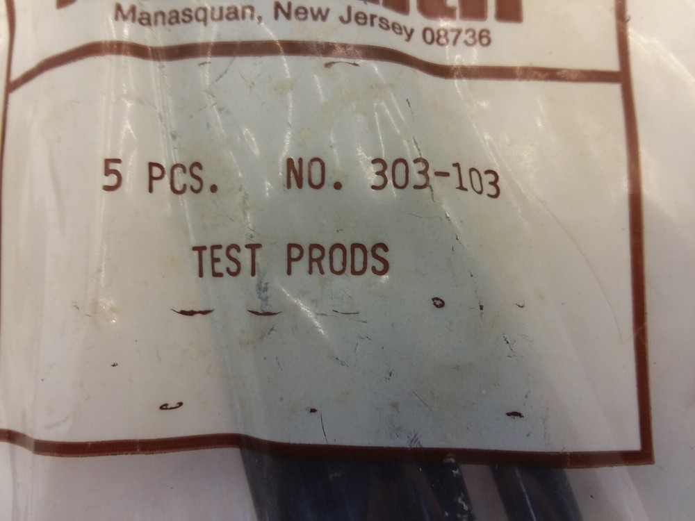 HH SMITH 303-103 TEST LEAD PRODS 6-11/16″ LENGTH BLACK 5 PCS NIB