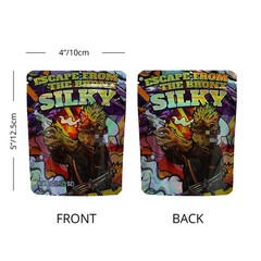 100pcs Mixed Pack Holographic Bag 3.5g Mylar Bag Stand Up Zip Seal Bags