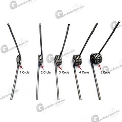Torsion Spring (pack of 10), 0.4mm Wire diameter, 3mm – 6mm OD, Right spring
