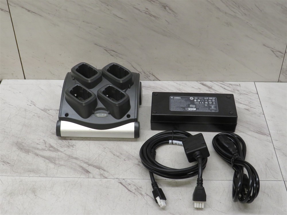 Motorola Symbol SAC9000-4000R 4-Slot Battery Charger Cradle w/ AC