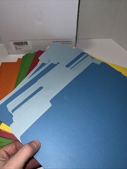200 Blue Summit Supplies Colored File Folders Letter Size, 3 Tab Positions