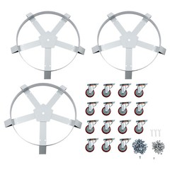 55 Gallon Drum Dolly Stands Q235 Steel Barrel Dolly Carts With 5 Wheels