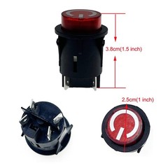 2 Pcs Power Button Switch Push Start for Ride-On Toy Car Electric Power Wheel…