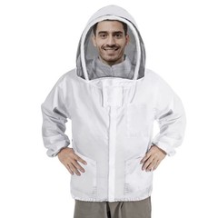 Beekeeping Jacket for Men Women,Polycotton Bee Jacket with Veil Hood,Beekeepe