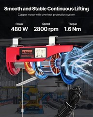 Vevor Electric Hoist Remote Control 440 Lbs Material Handling Tool 110V
