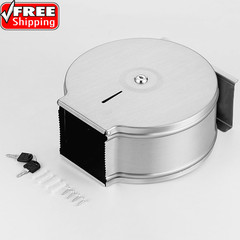 Commercial Jumbo Toilet Paper Dispenser with Shelf, Brushed Stainless Steel Toil