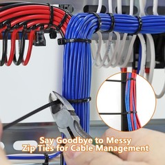 500Pcs Zip Ties Assorted Sizes Black Zip Ties with Screw Hole 100Pack 4/6/8/12 I