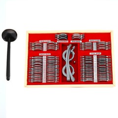 104pcs Optometry Optical Trial Lens Kit Test Metal Trial Frame Set w/Case Box