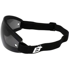 Birdz Eyewear Wing Skydiving & Sports Padded Riding Goggles Black Frame Smoke