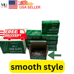 Gem Clips No.1 smooth style , 100 pcs /pack, totel 10 packs=1,000 pcs