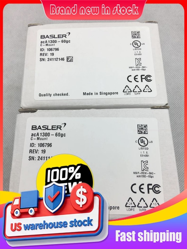 acA1300-60gc original boxed industrial camera, well-made, shipped from the USA