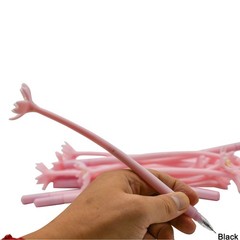 35 PCS Cherry Blossom Gel Pen Romantic Flower Pen Soft Silicone Black Ink for…