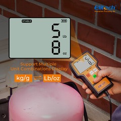 Elitech 4-in-1 HVAC Tool Kit with 3CFM Vacuum Pump, Gauge, Leak Detector, Scale