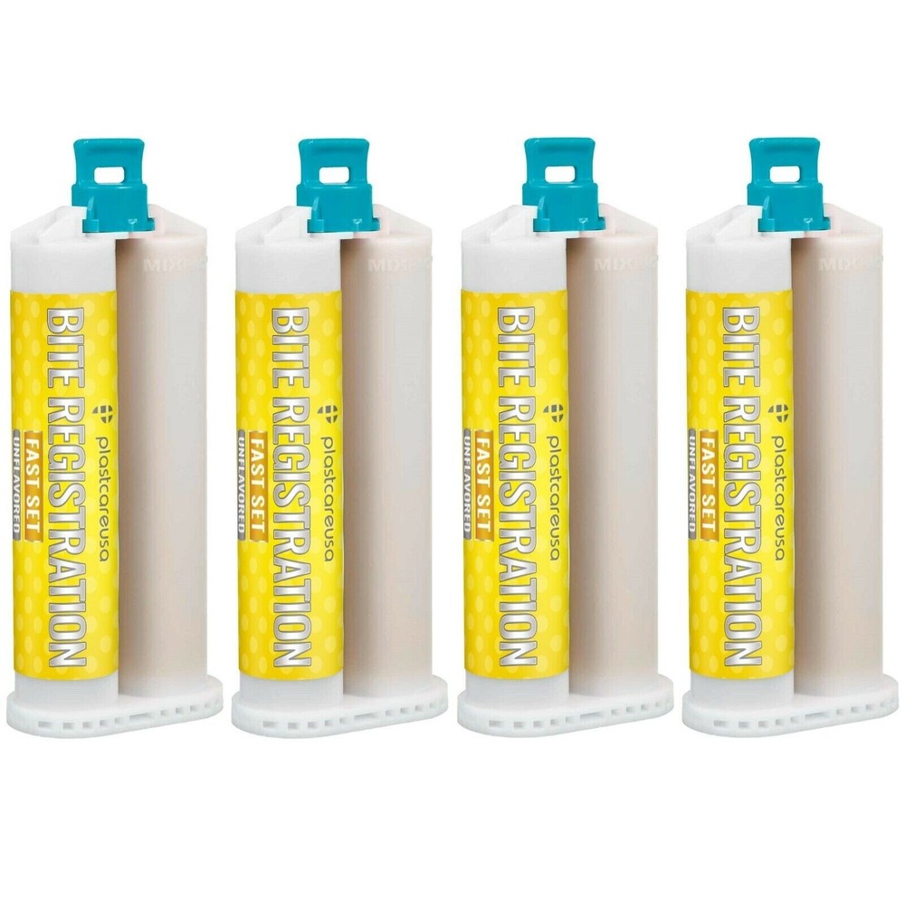 4 X 50ML VPS Bite Registration Material Unflavor FAST Set Cartridges Dental PVS