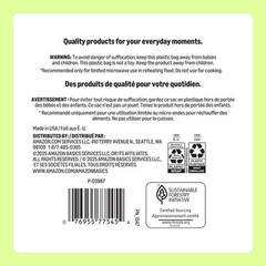 Amazon Basics Everyday Disposable Paper 100 Count (Pack of 1), White,Green
