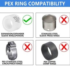 EFIELD 10PCS Poly PPSU Pex-A Expansion Fitting 1/2″ X 1/2″ Coupling, Lead Free