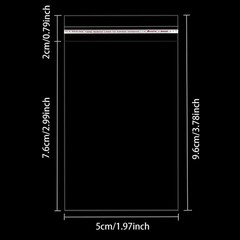 Clear Resealable Cellophane Bags Adhesive for Jewelry Candies Cookies Decorative