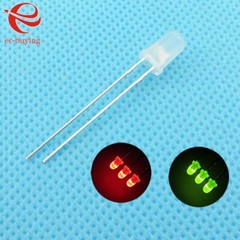 100pcs 3mm 5mm Dual Bi Color Non-Polar Red/Green Led Diffused Diode Light 2Pin