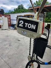 Coffing EC4006 2 Ton 120V 8′ Lift 6 fpm Top Hook Electric Chain Hoist Used Works