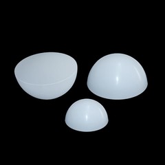 White Solid Silicone Rubber Half Ball Mold Stripping Hemisphere High Temperature