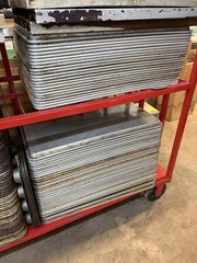 Lot of 70 18×26 Full Size Aluminum Sheet Pans Commercial Bakery Cookie Pans