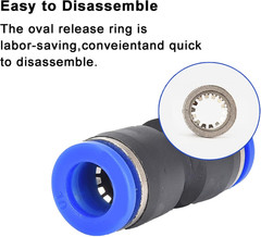10-Pack 4mm OD Straight Push-to-Connect Pneumatic Air Line Fittings US