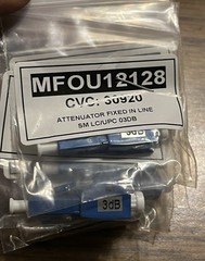 USTC Fiber Optic Attenuator Fixed LC/UPC 3dB – Lot of 10 – Brand New