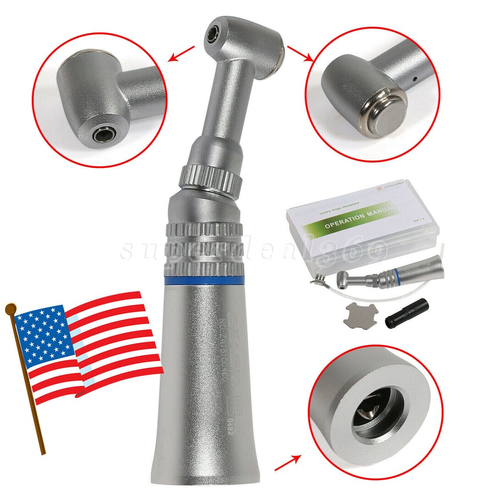 Dental Low Speed Handpiece Contra Angle Straight Air Motor Kit E-type 4holes PAD