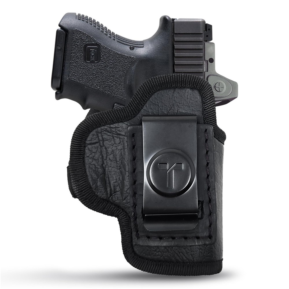 IWB Leather Holster for Glock 26/27, M&P Shield, XDS, Taurus 709, Walther P22