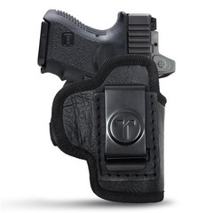 IWB Leather Holster for Glock 26/27, M&P Shield, XDS, Taurus 709, Walther P22