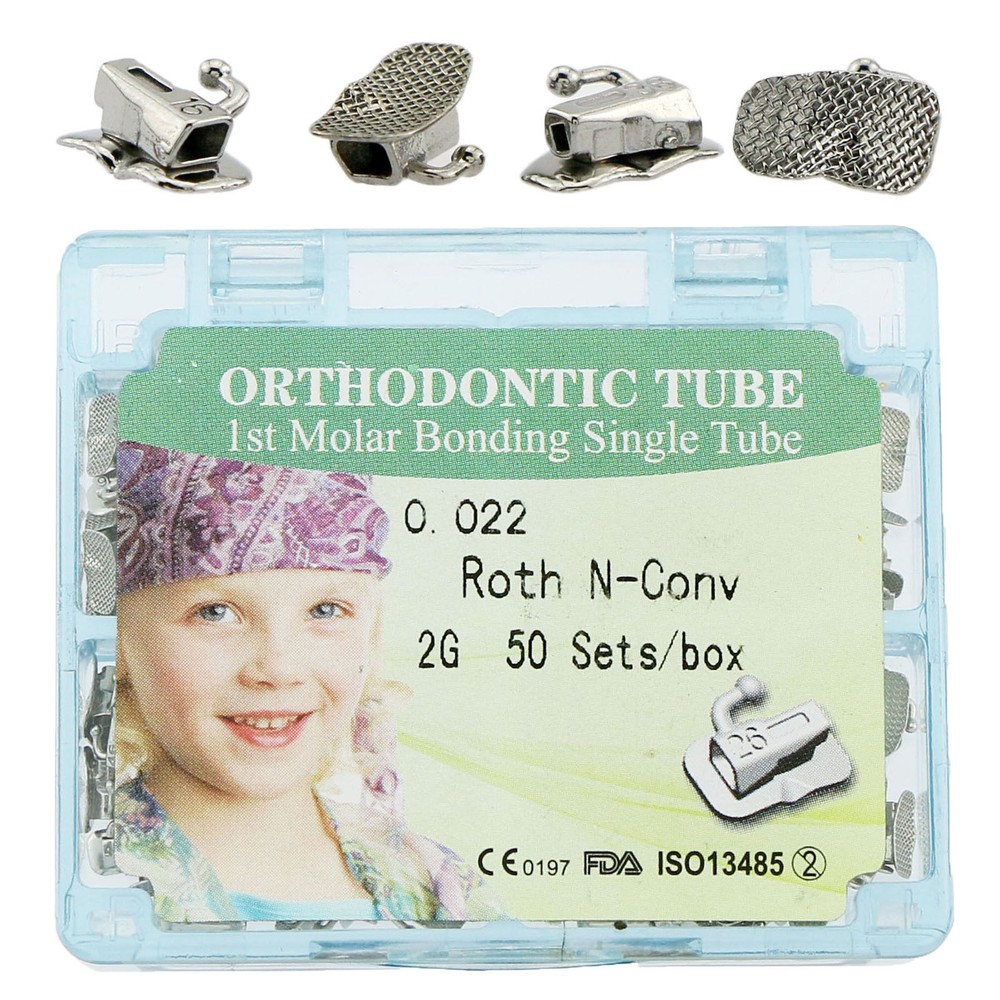 Dental Orthodontic Buccal Tube 1st/2nd Molar Single Bondable Roth/MBT 022/018